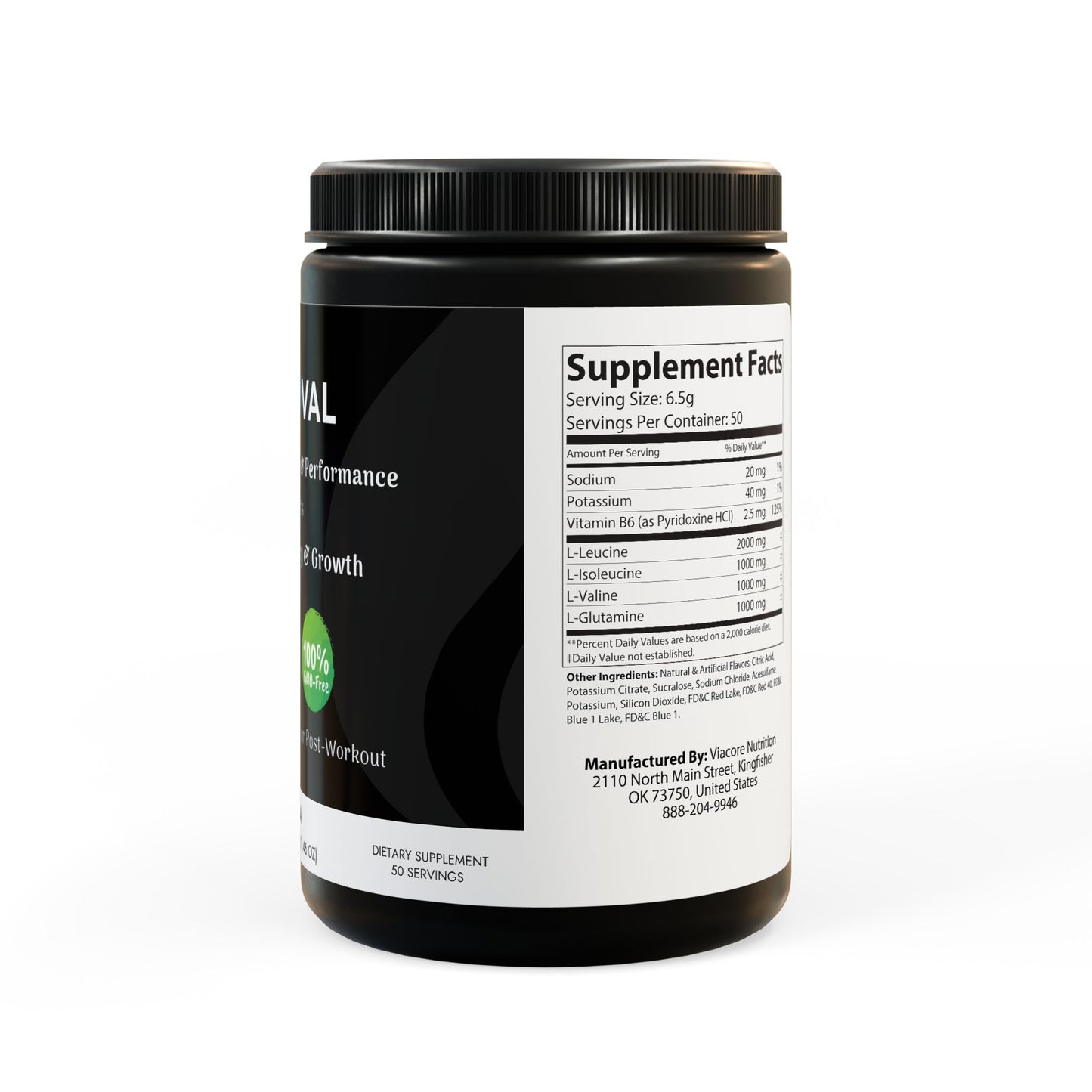 BCAA Supplement, Grape (325g, 11.46oz, 50 servings)